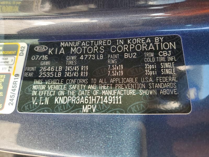 2017 KIA Sportage sx