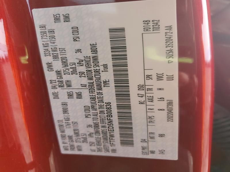 2022 Ford F150 Supercrew