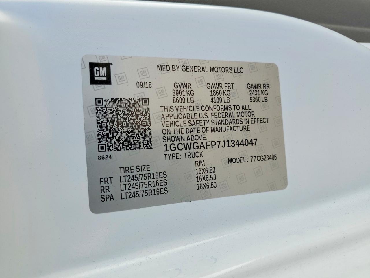 2018 Chevrolet Express 2500 Delivery Van