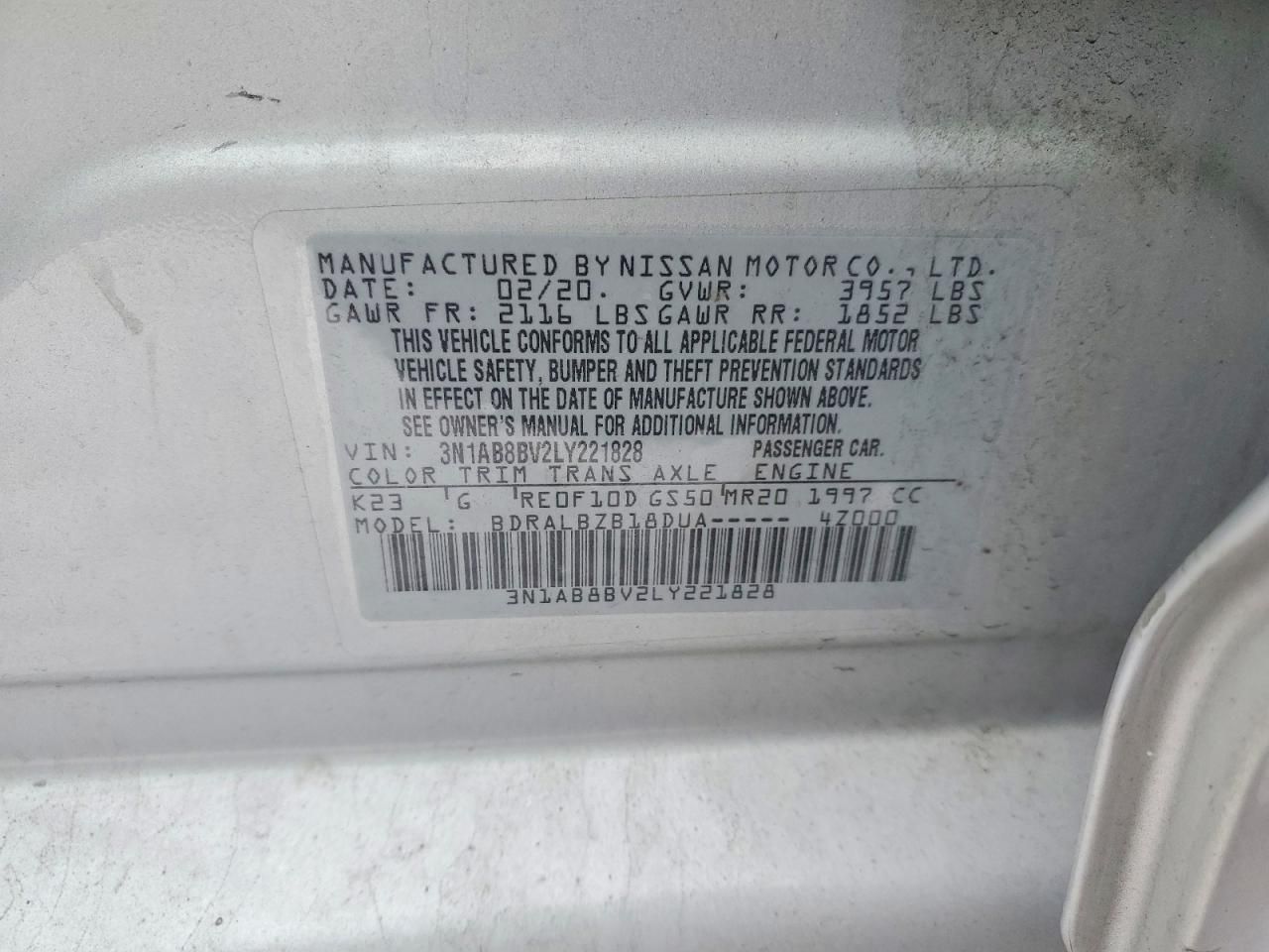 2020 Nissan Sentra s