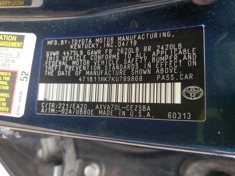 2019 Toyota Camry l
