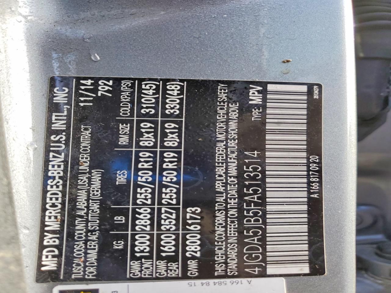 2015 Mercedes-Benz Ml 350