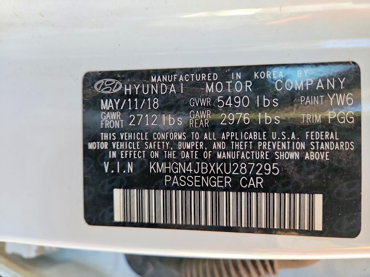 2019 Genesis G80 Base