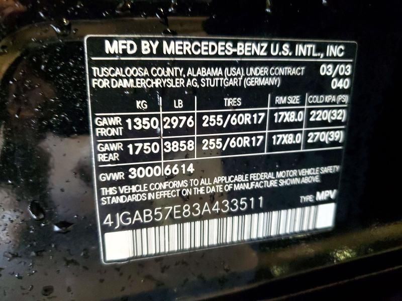 2003 Mercedes-Benz Ml 350