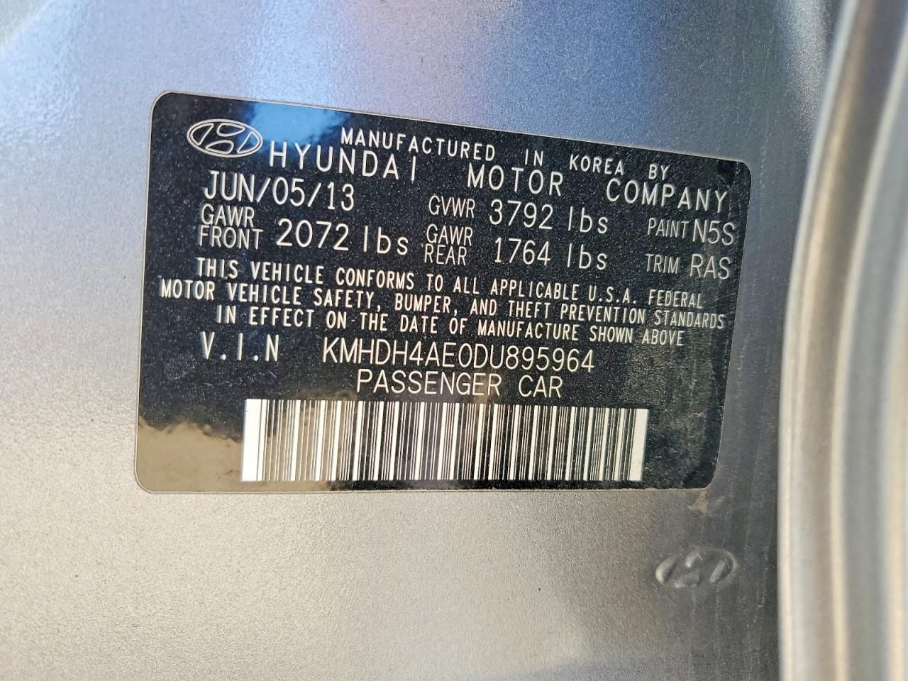 2013 Hyundai Elantra gls