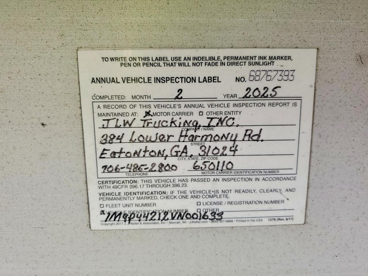 1997 Walker Tank Trailer