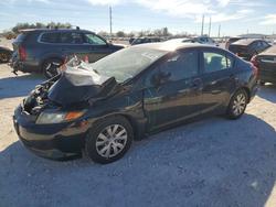 Honda salvage cars for sale: 2012 Honda Civic lx