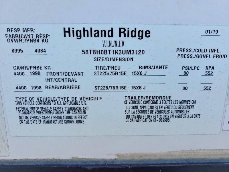 2019 Highland Ridge Open Range-camper
