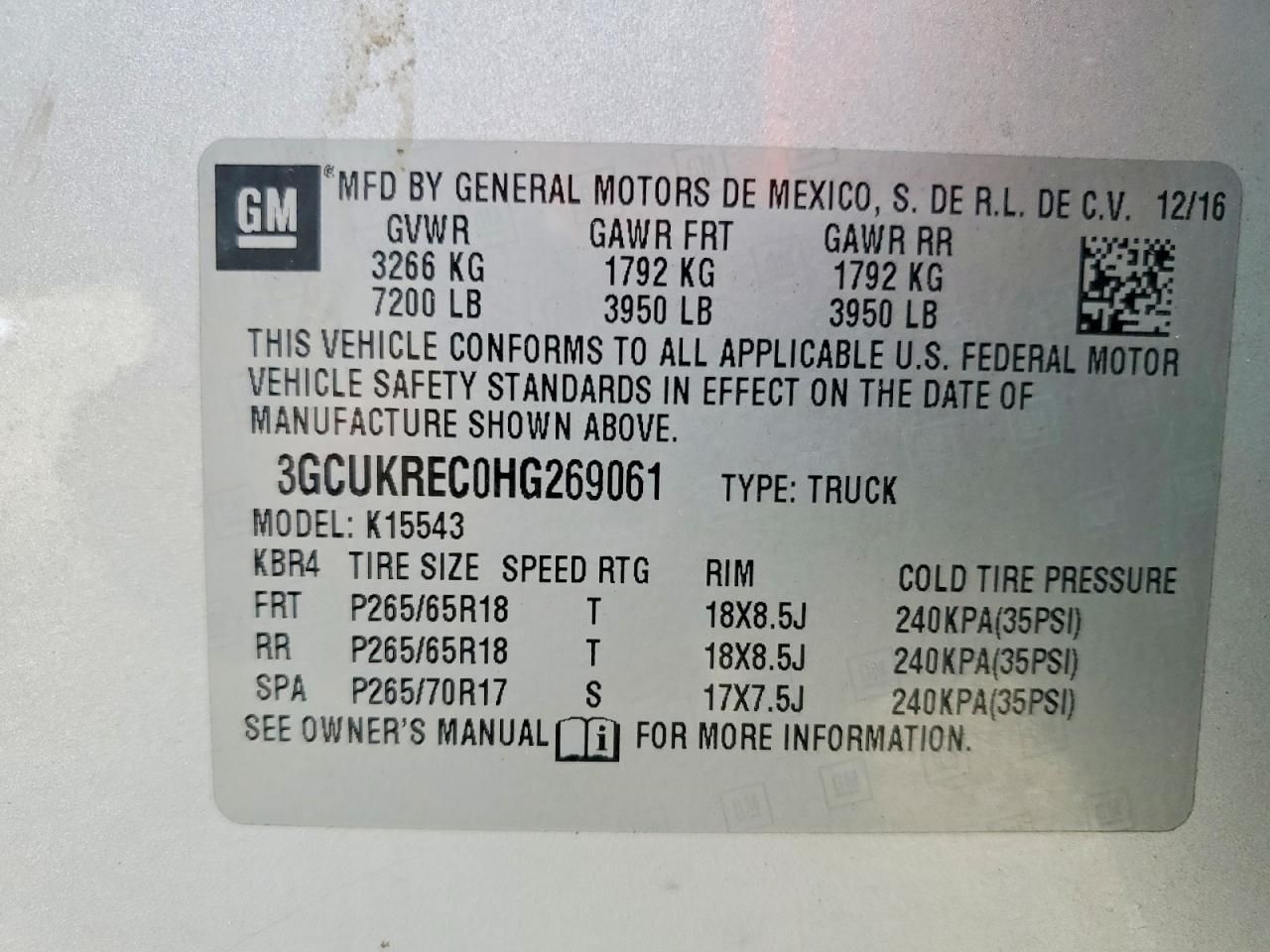 2017 Chevrolet Silverado K1500 lt