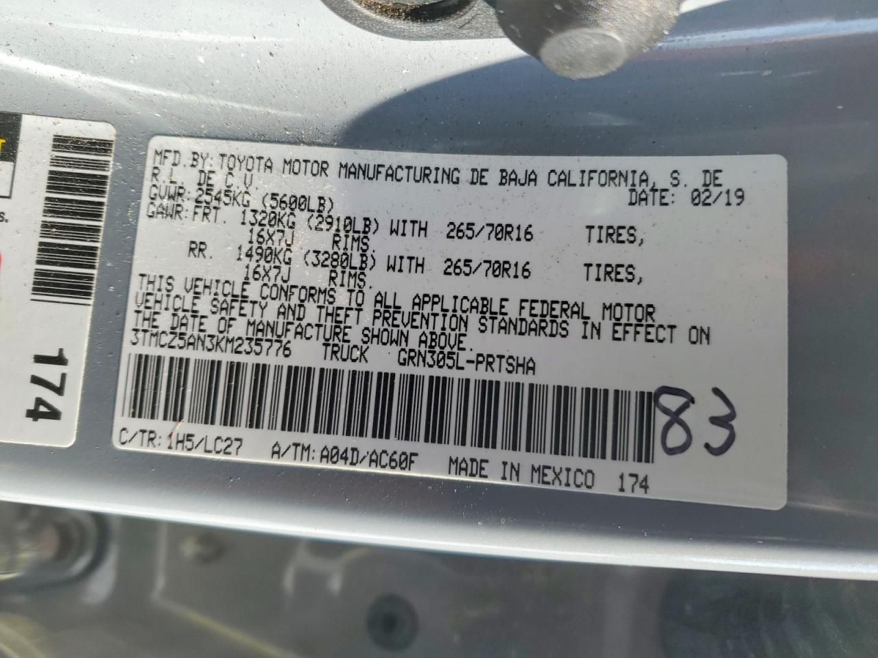 2019 Toyota Tacoma Double cab