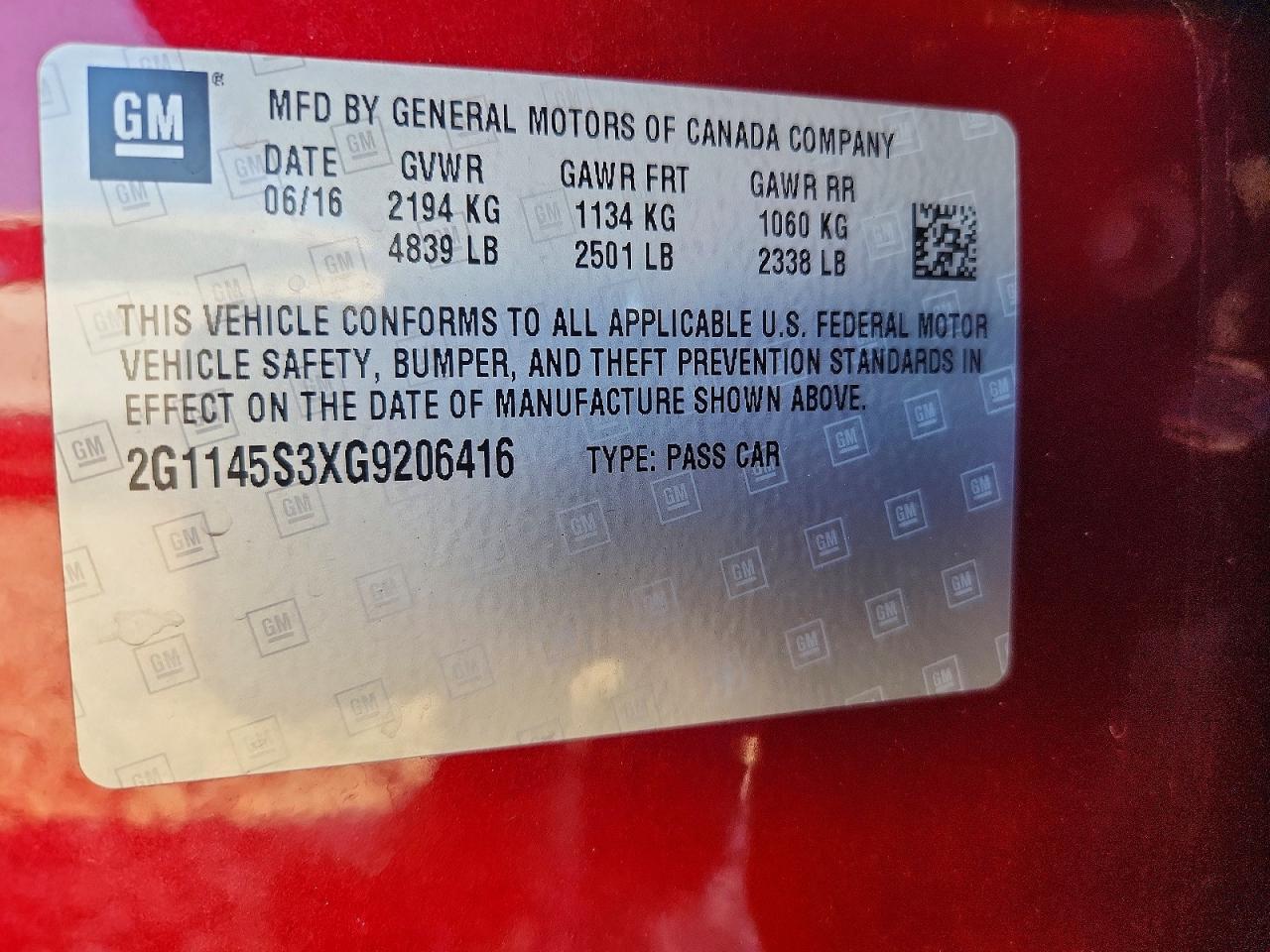2016 Chevrolet Impala ltz