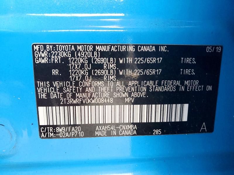 2019 Toyota Rav4 xle