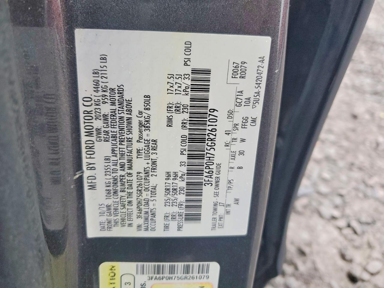 2016 Ford Fusion se