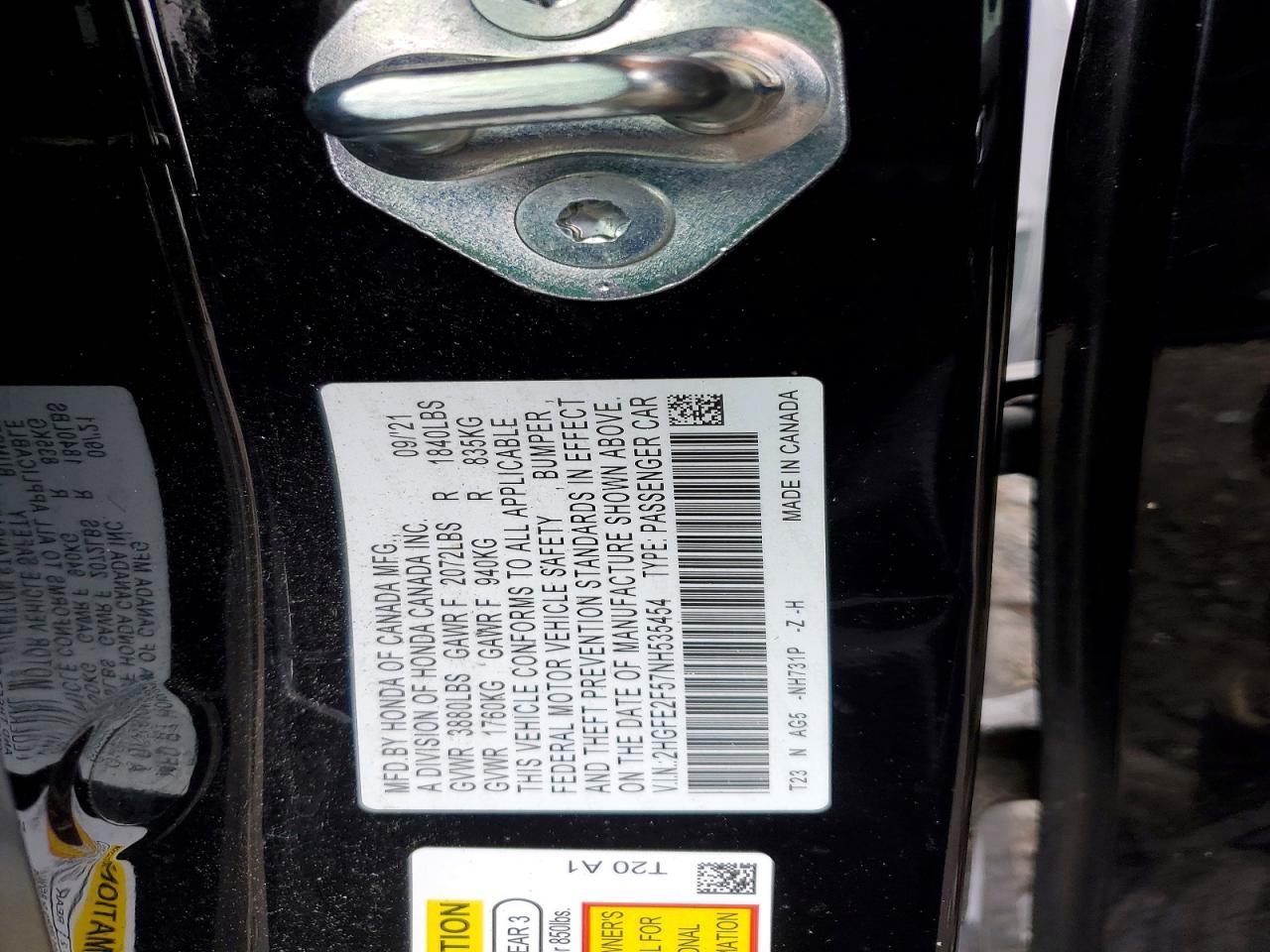 2022 Honda Civic Sport