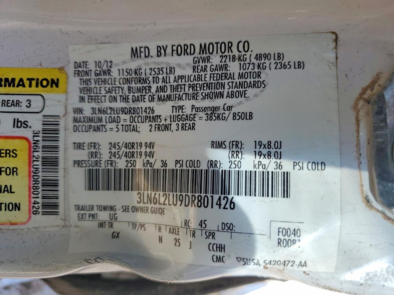 2013 Lincoln Mkz Hybrid
