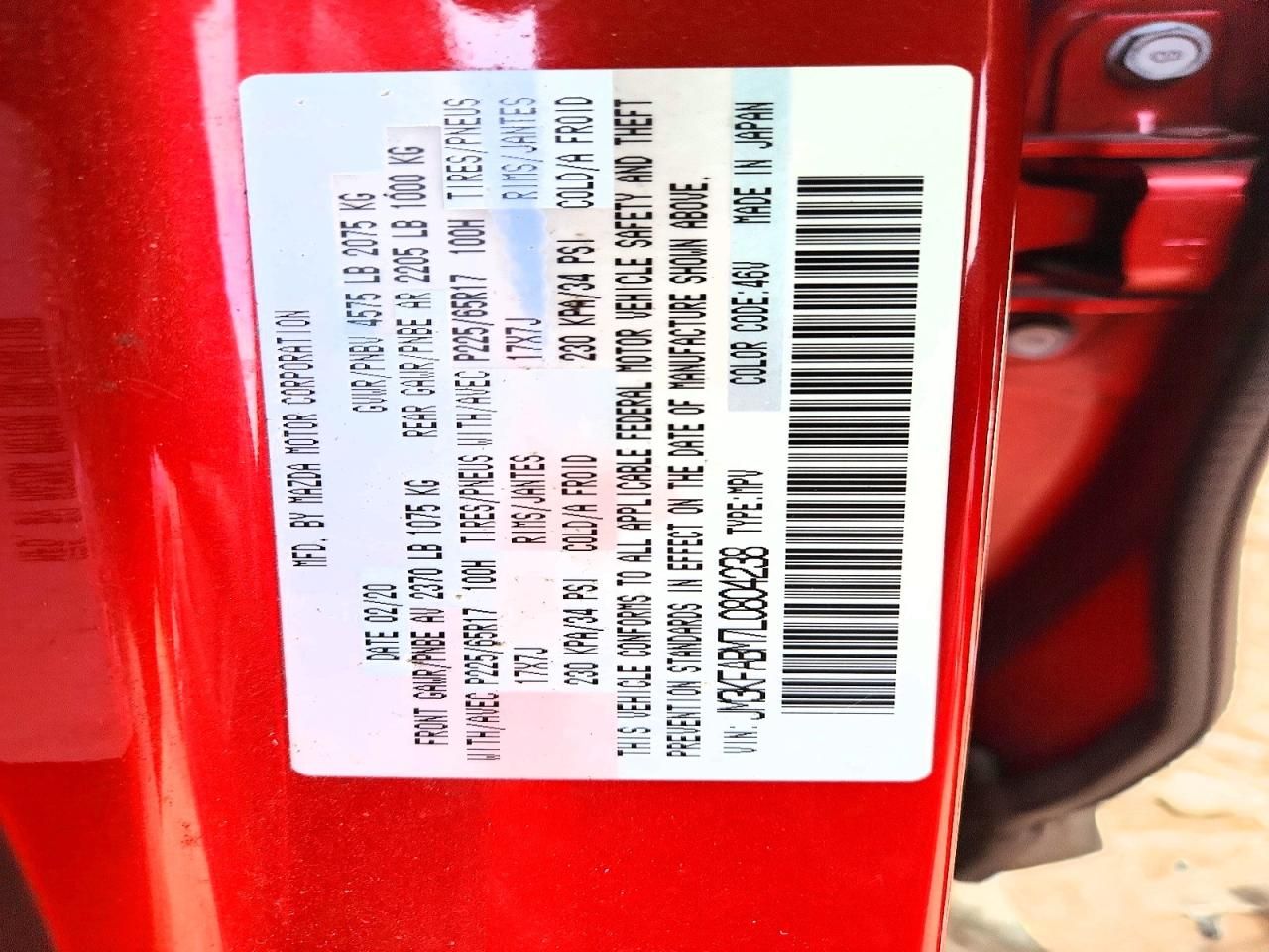 2020 Mazda Cx-5 Sport