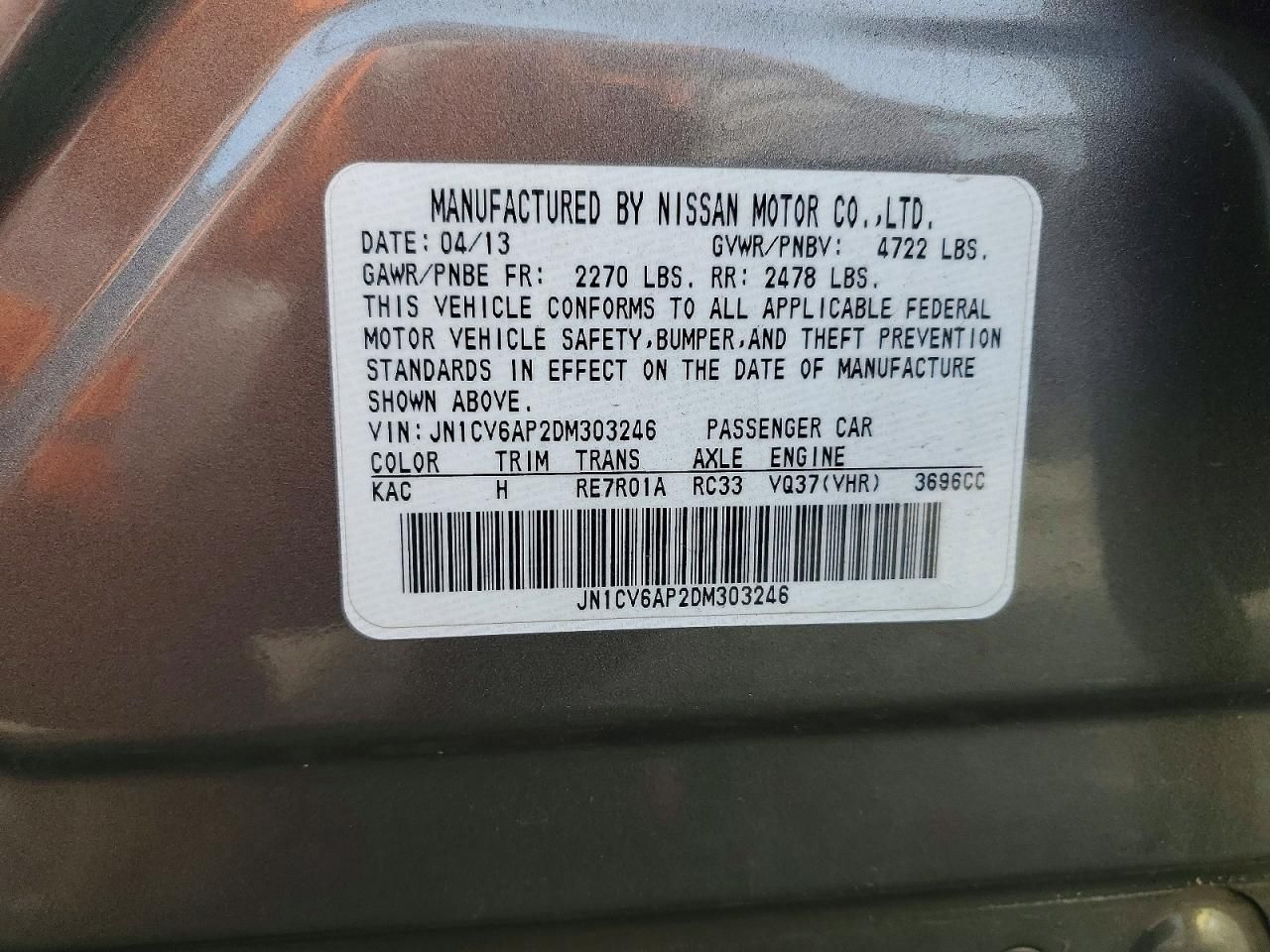 2013 Infiniti G37 Base