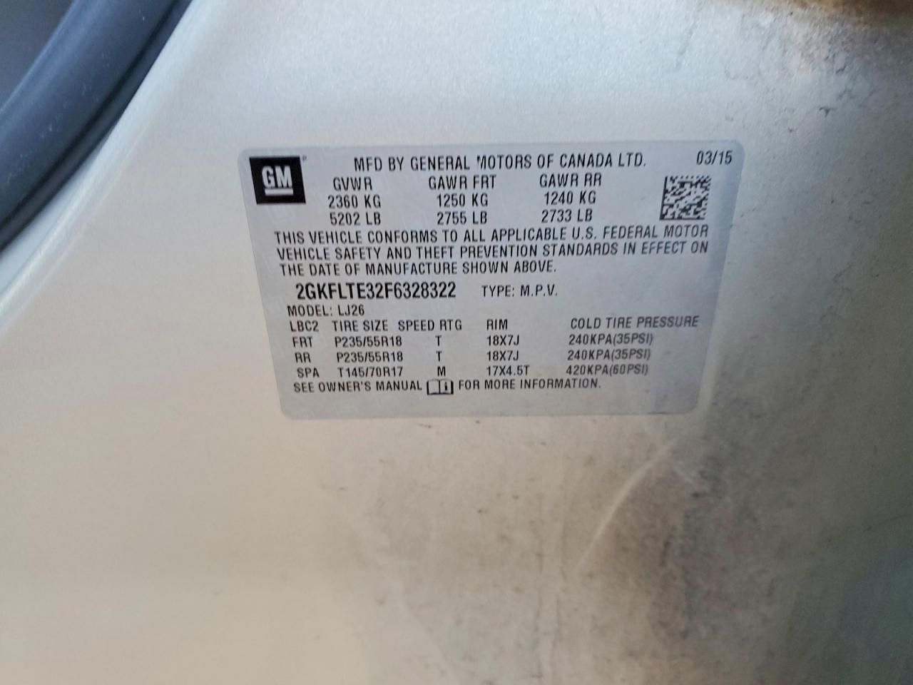 2015 GMC Terrain slt