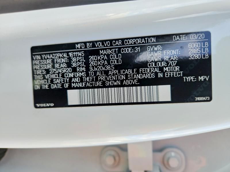 2020 Volvo Xc90 T6 Momentum