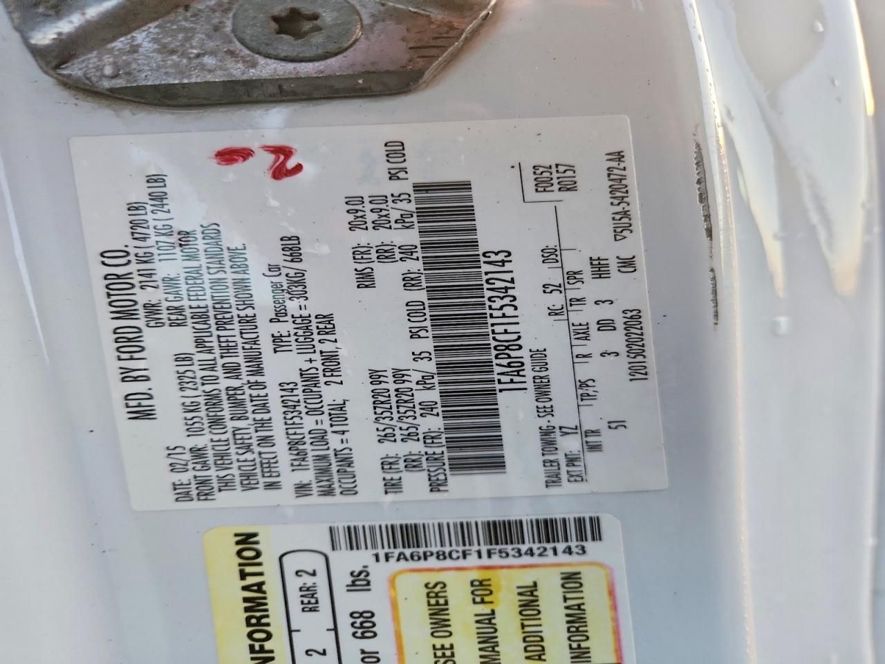 2015 Ford Mustang gt