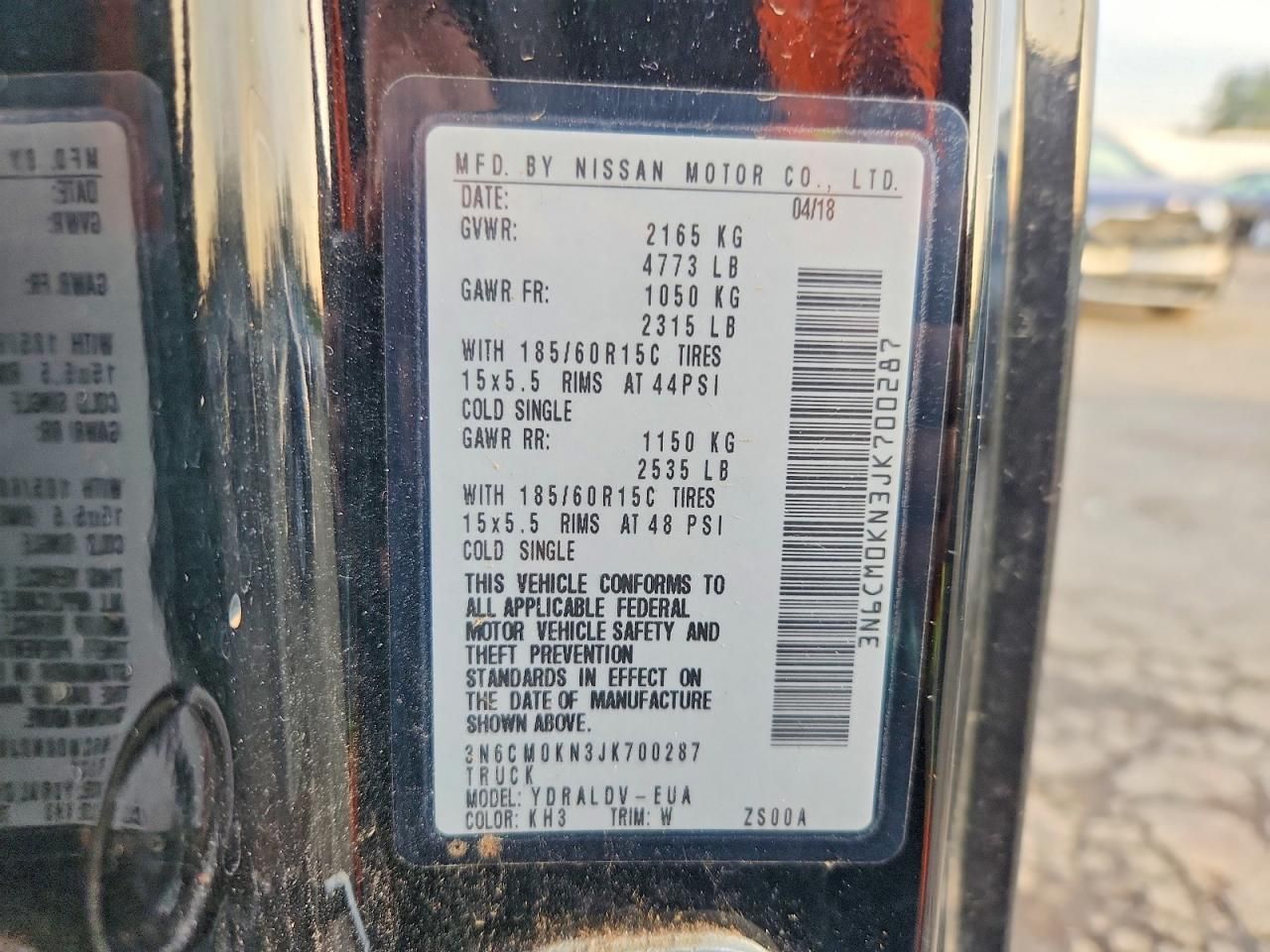 2018 Nissan Nv200 2.5s