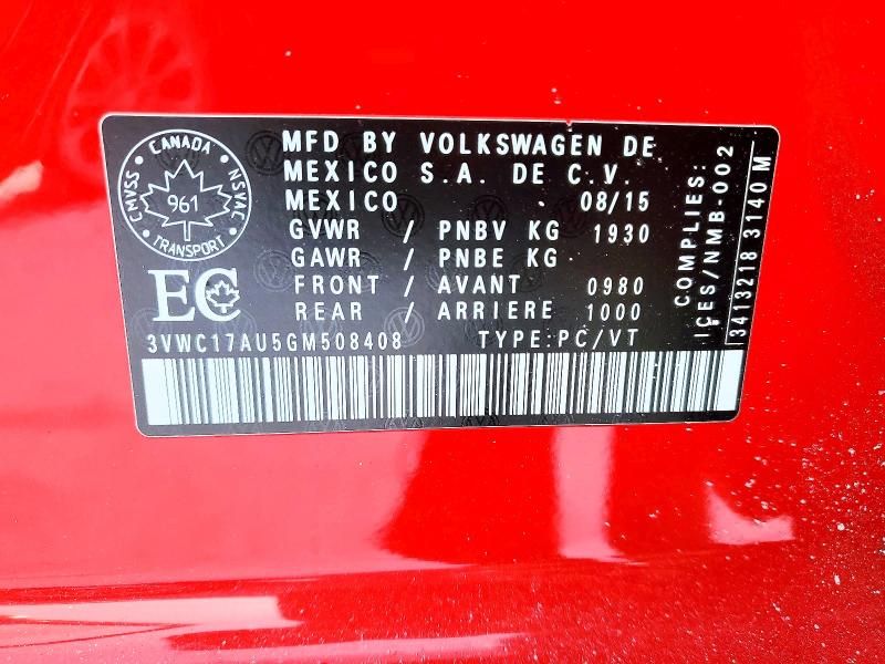 2016 Volkswagen Golf Sportwagen s