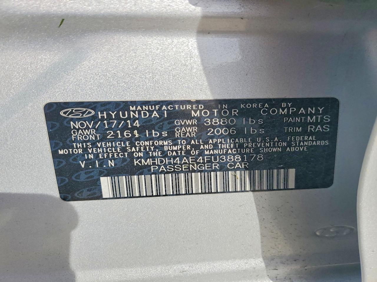2015 Hyundai Elantra se