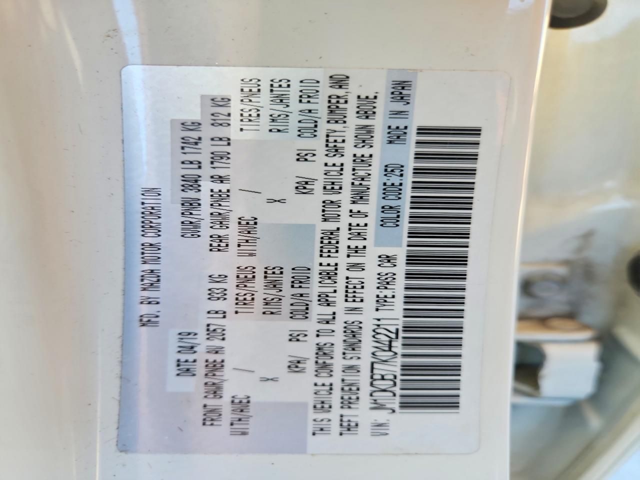 2019 Mazda Cx-3 Sport