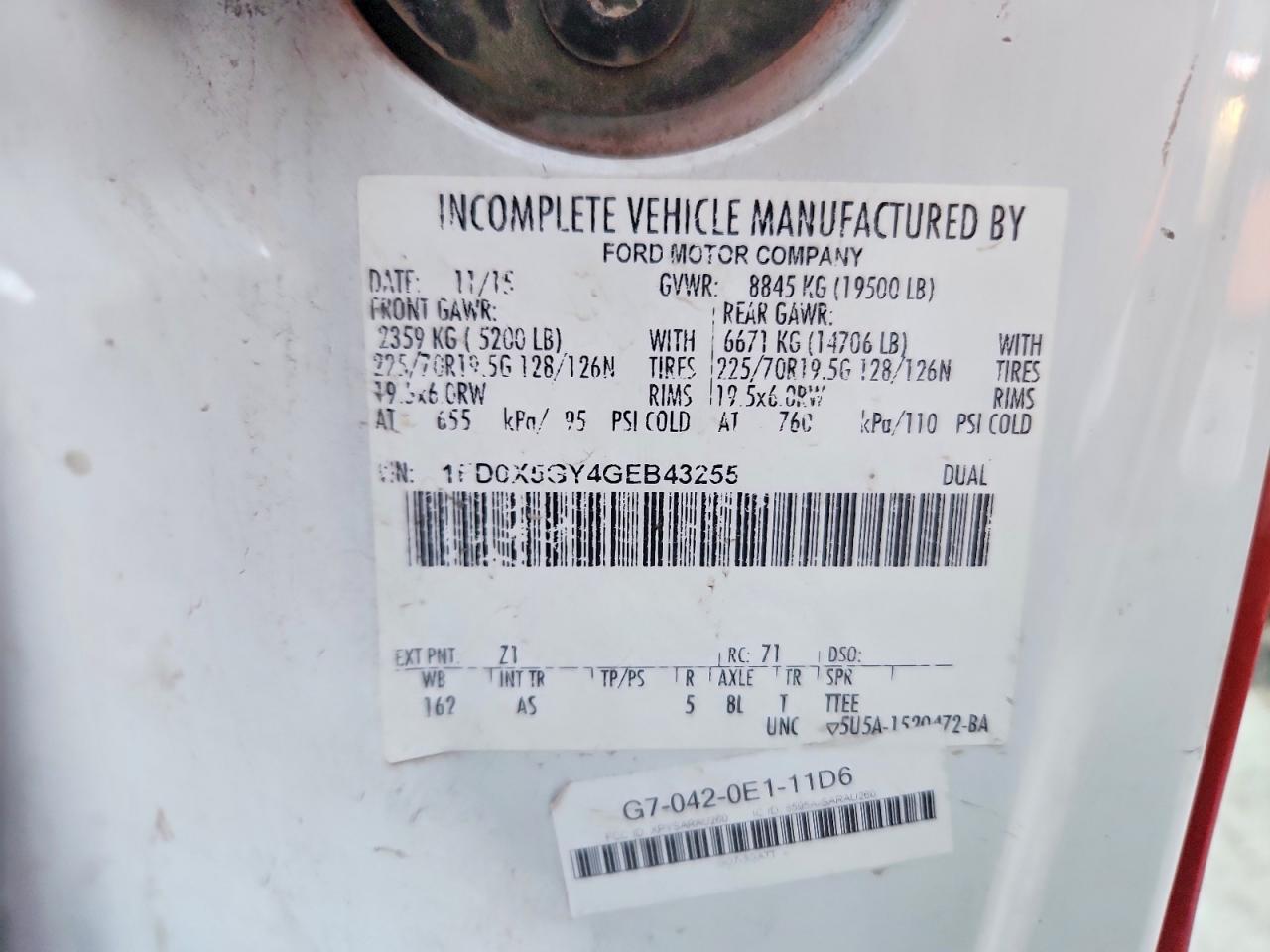 2016 Ford F550 Super Duty Utility / Service Truck