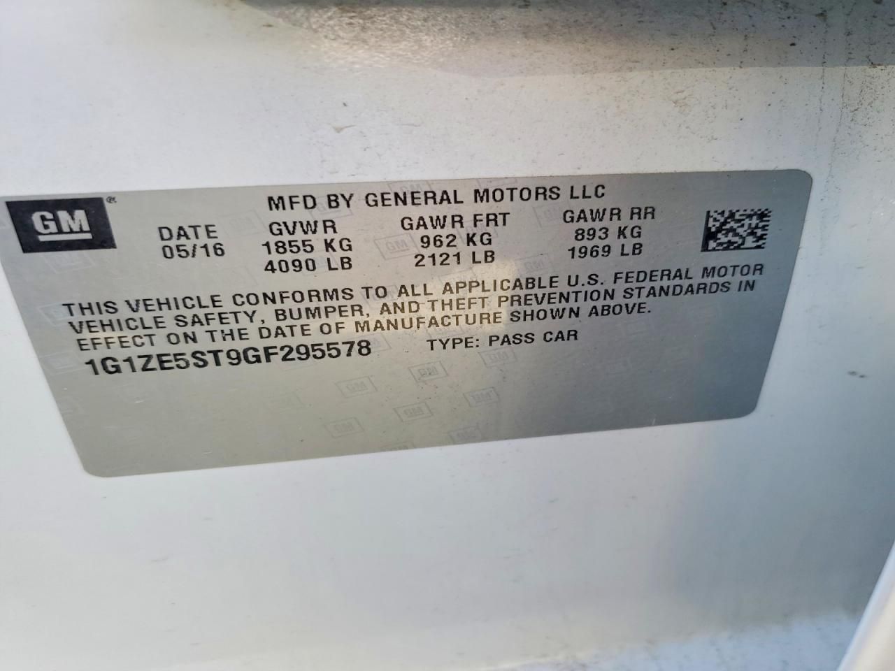 2016 Chevrolet Malibu lt