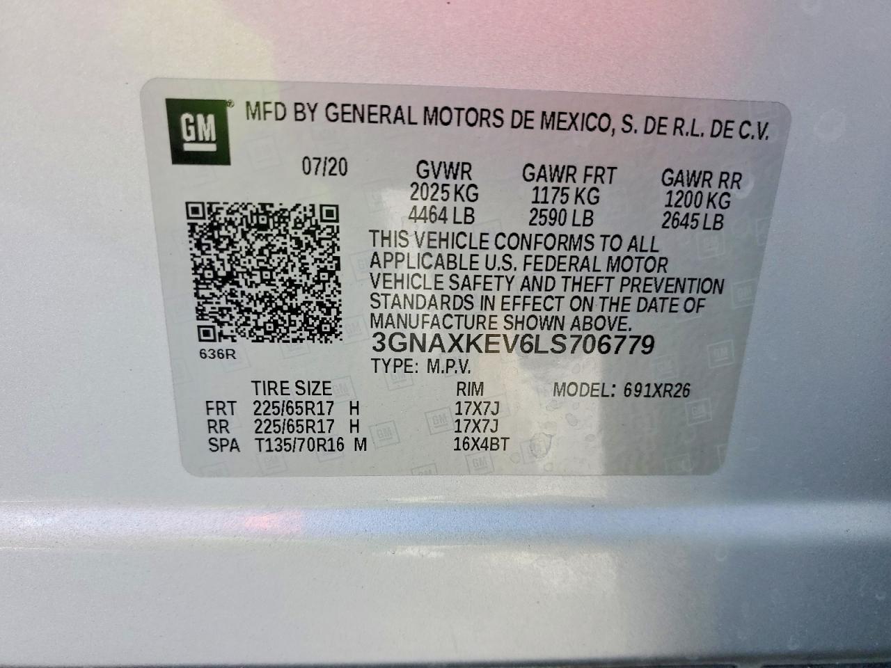 2020 Chevrolet Equinox lt