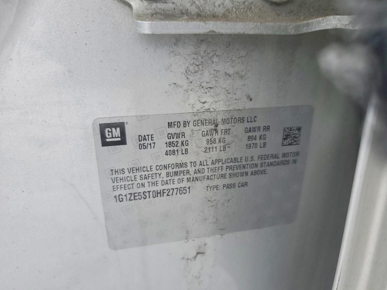 2017 Chevrolet Malibu lt