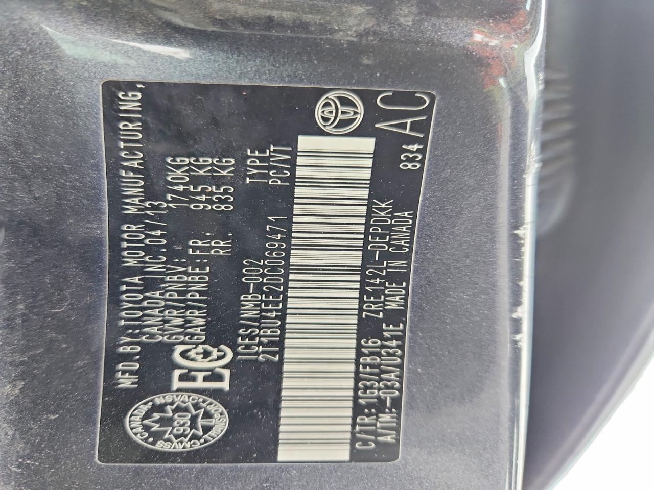 2013 Toyota Corolla Base