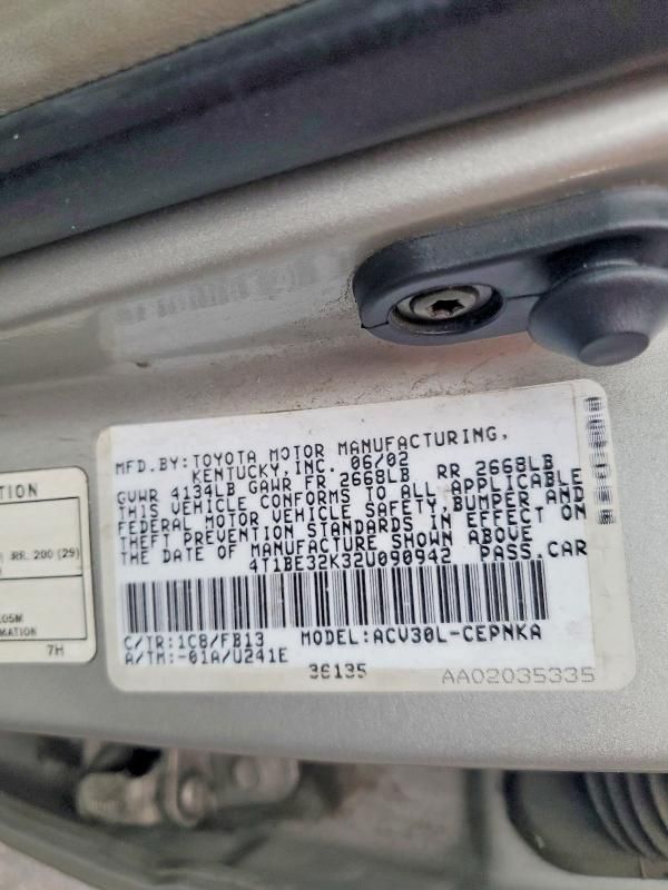 2002 Toyota Camry le