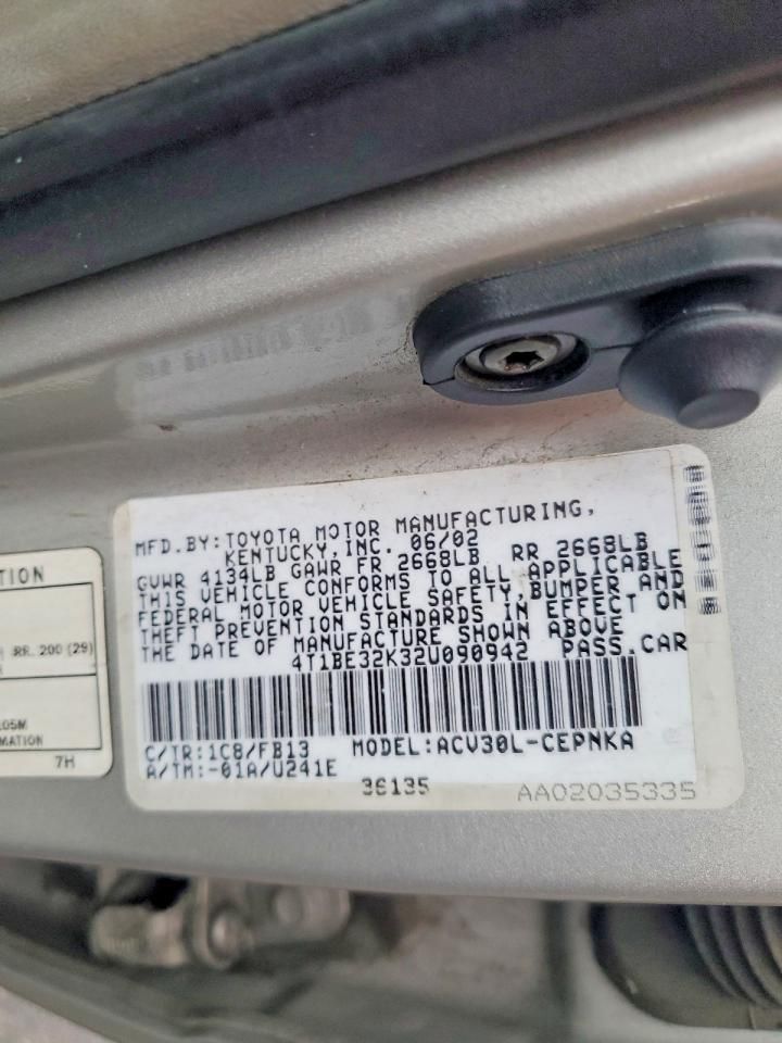 2002 Toyota Camry le