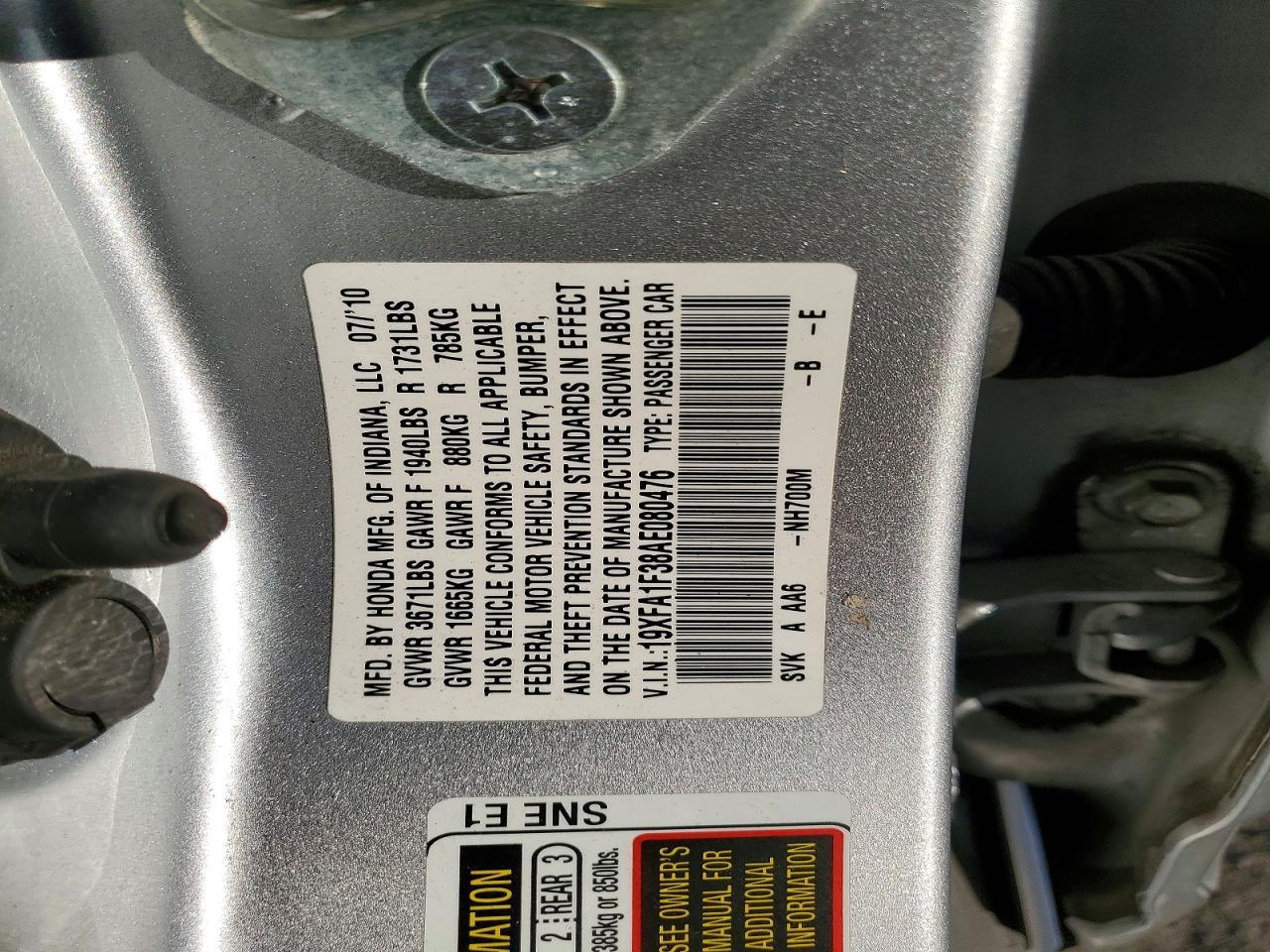 2010 Honda Civic vp