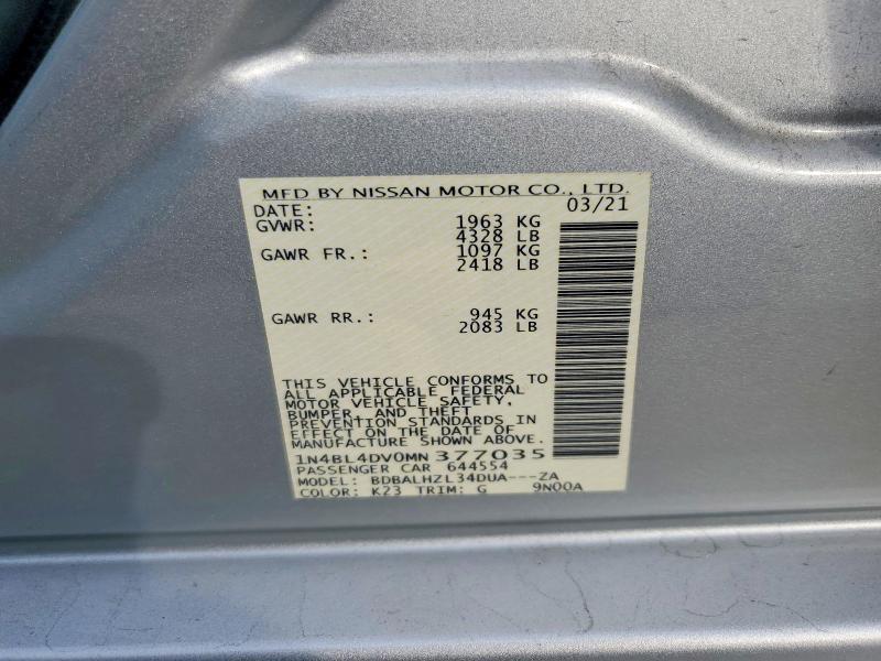 2021 Nissan Altima sv