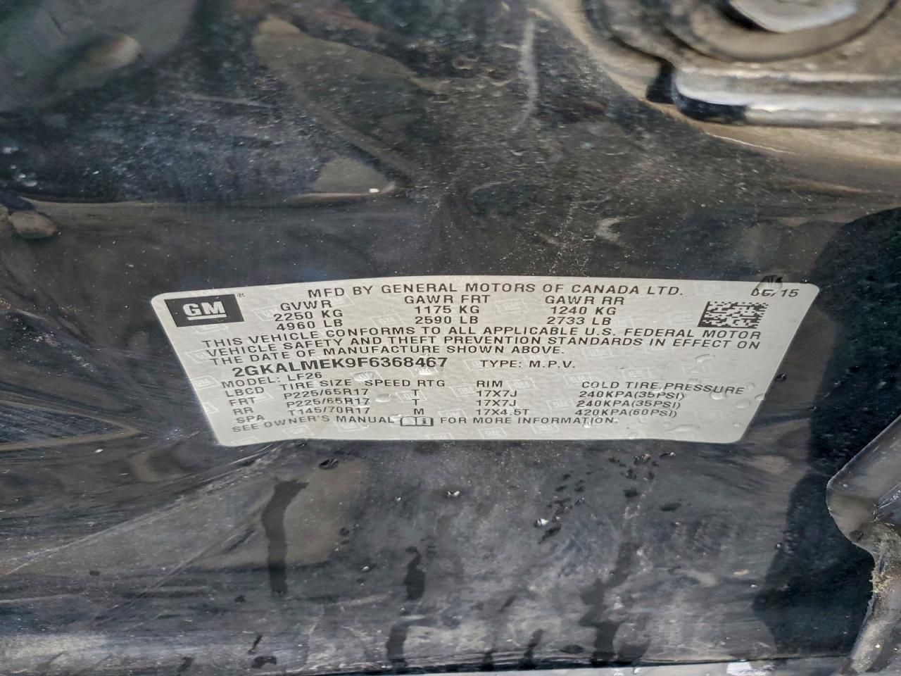 2015 GMC Terrain sle