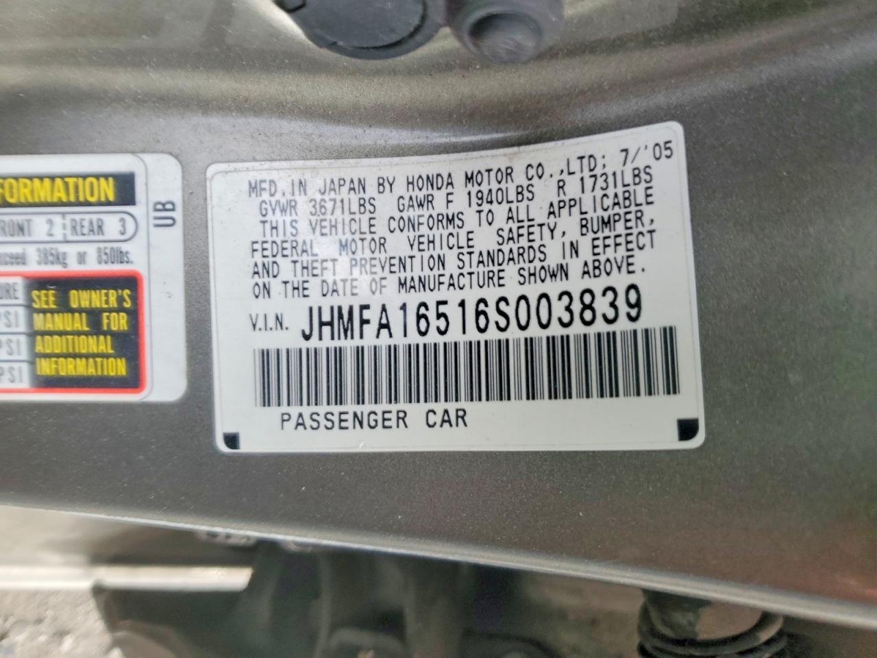 2006 Honda Civic lx