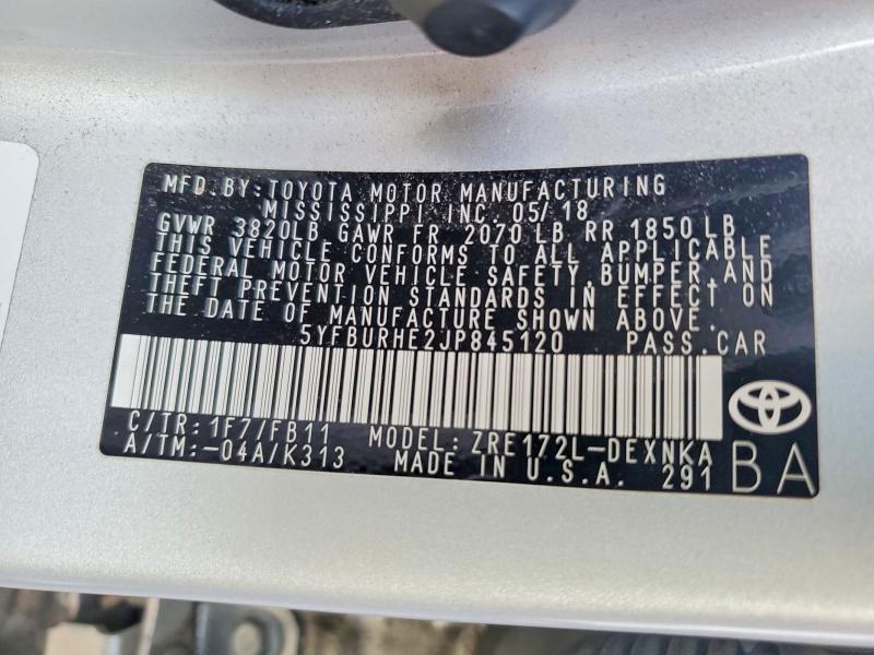 2018 Toyota Corolla l