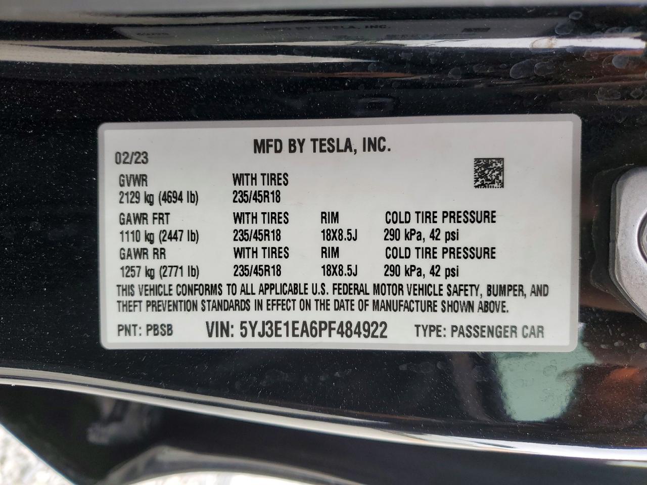 2023 Tesla Model 3