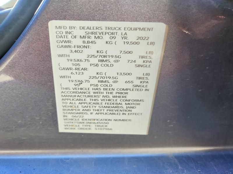 2022 International CV515 Truck Cab AND Chassis