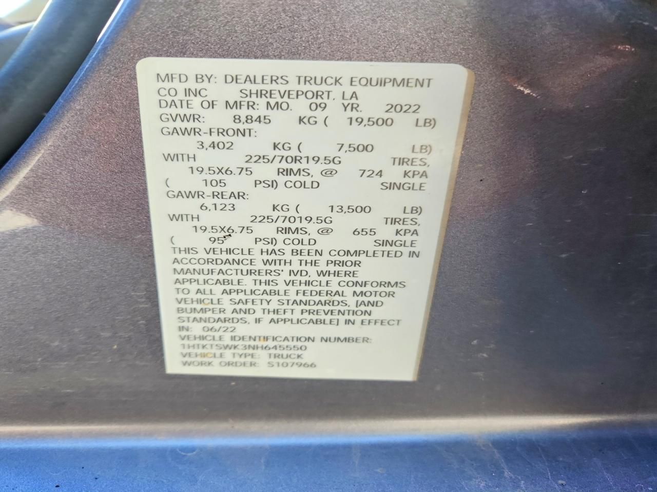 2022 International CV515 Truck Cab AND Chassis