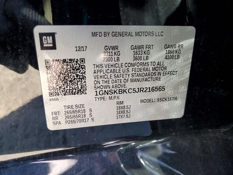 2018 Chevrolet Tahoe K1500 lt