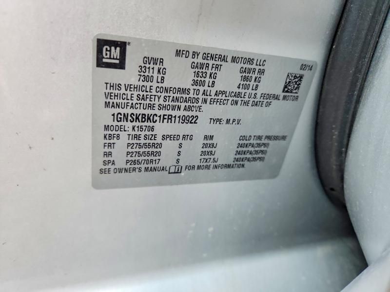 2015 Chevrolet Tahoe K1500 lt