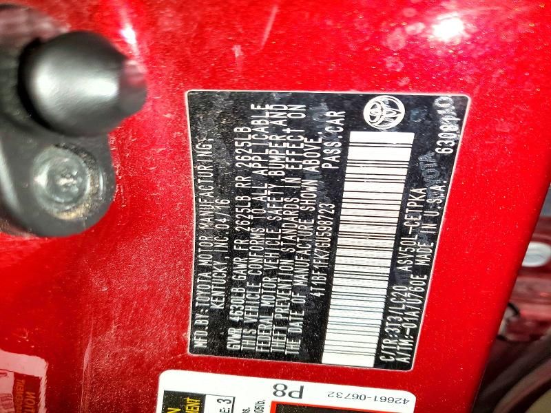 2016 Toyota Camry le