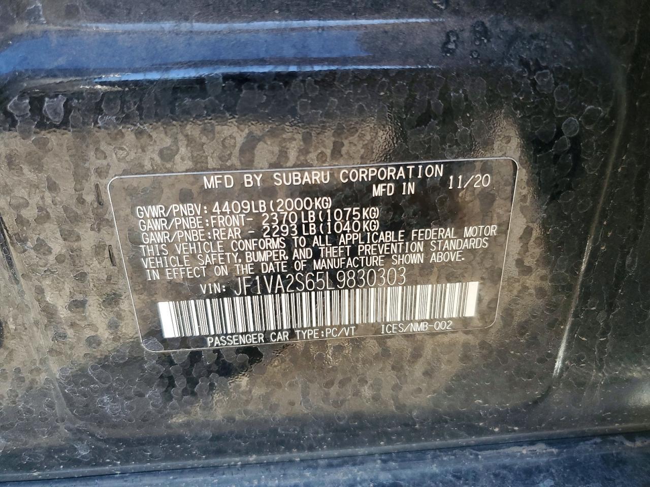 2020 Subaru Wrx sti