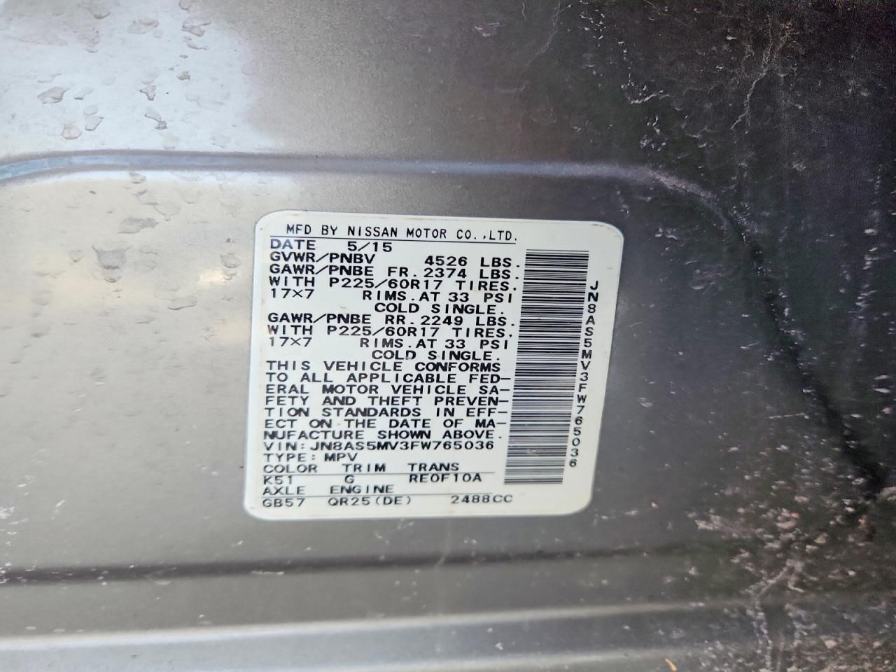 2015 Nissan Rogue Select s