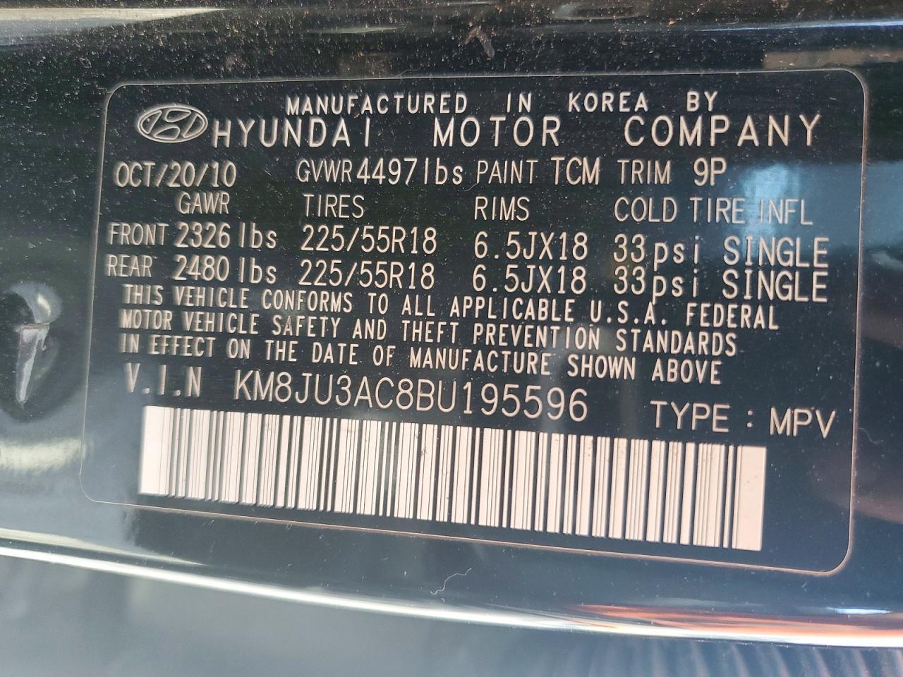 2011 Hyundai Tucson gls