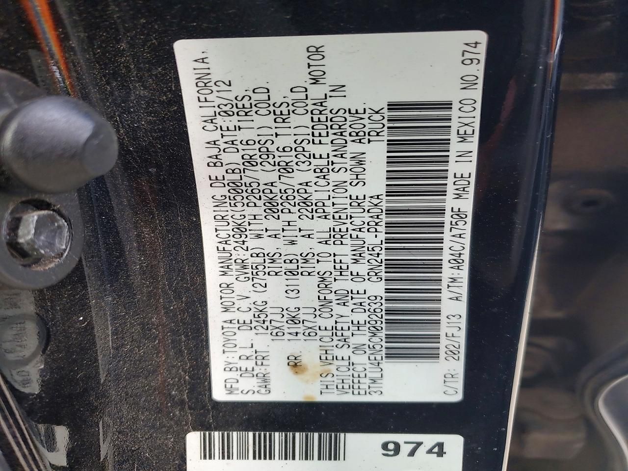 2012 Toyota Tacoma Double Cab